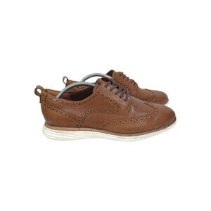 Cole Haan GrandEvolution Wingtip Oxford Brown Leather Dress Shoes Size 9M